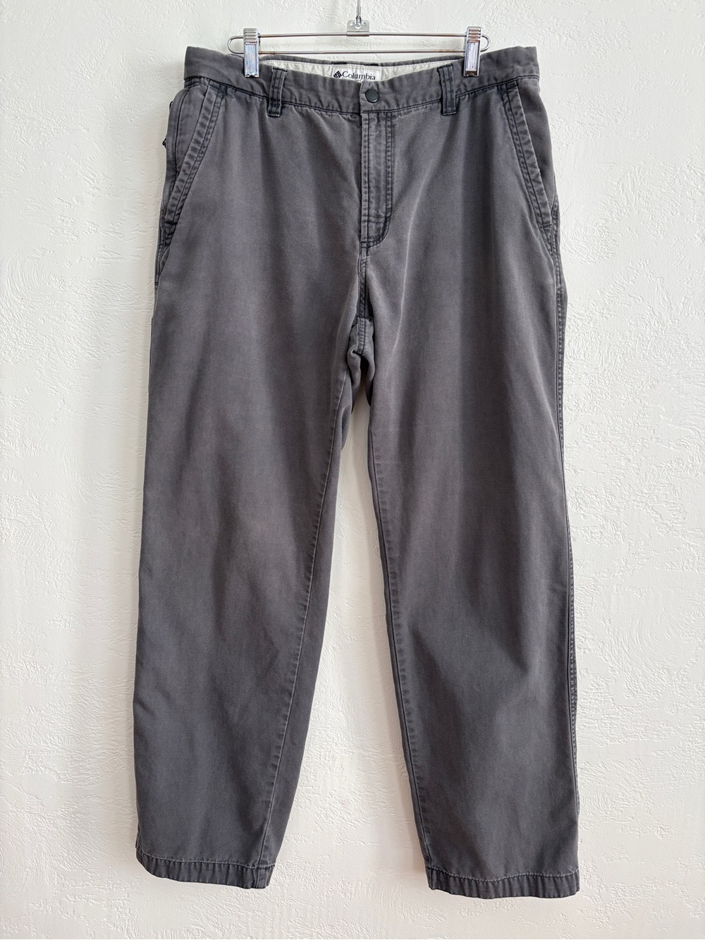 Vintage Columbia High-Rise Zip Side Pocket 100% Cotton Straight Leg Pants 90s